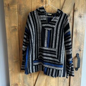 Black and Blue Striped Sweater